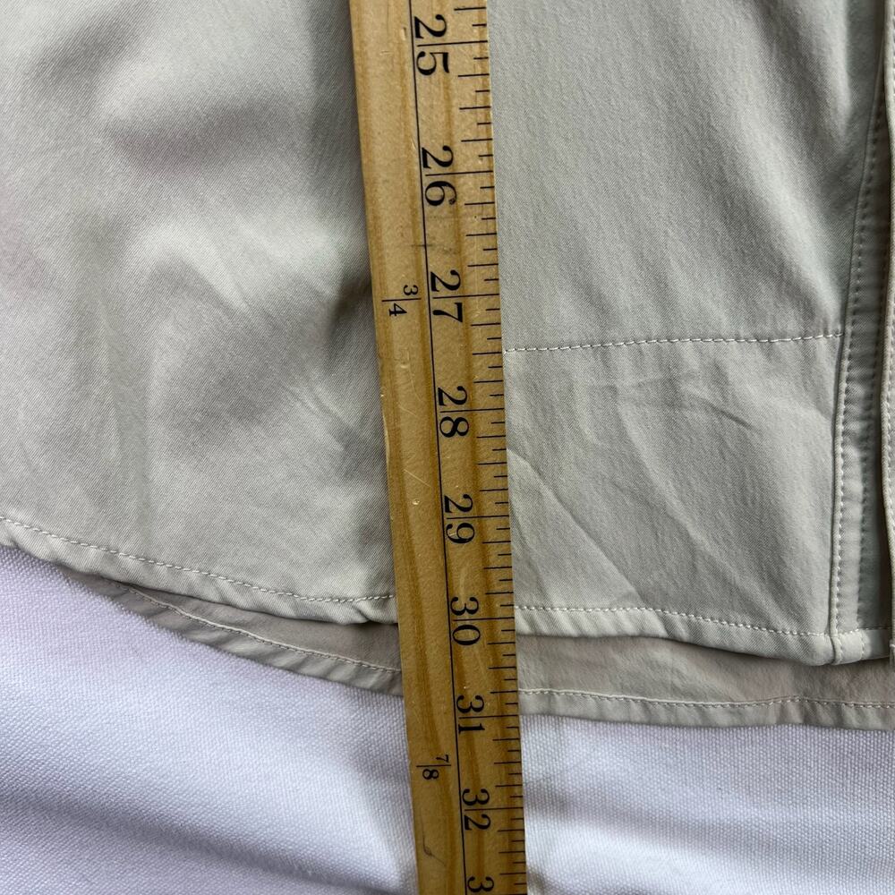 Poncho Pecos Pearl Snap Shirt Mens XL L/S Khaki Tan Western Fishing Performance - Picture 15 of 16
